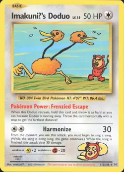 ImakuniU's Doduo 112/108 Secret Rare Evolutions Pokemon Near Mint - Image 1