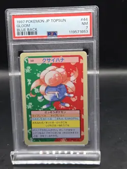 RARE PSA 7 Near MINT Graded 1995 Pokemon Japanese Topsun 44 Gloom Blue Back Card - Image 1