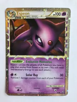Pokemon TCG Espeon Prime Holo Card 81/90 HGSS Undaunted Excellent Condition 🌀 - Image 1