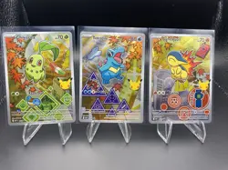 Pokemon TCG Totodile Cyndaquil Chikorita First Partner Illustration Series 2 - Image 1