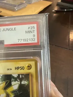 1997 POKEMON JAPANESE JUNGLE #25 PIKACHU PSA 9 - Image 3