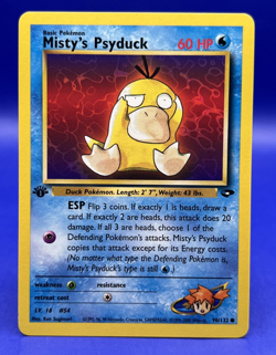 Pokemon Card Misty's Psyduck Gym Challenge 90/132 1st Edition NM - Image 1