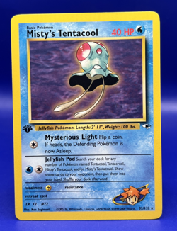 2000 Pokemon Card Misty's Tentacool Gym Heroes 32/132 1st Edition Rare LP+ - Image 1