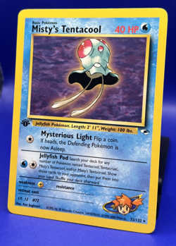 2000 Pokemon Card Misty's Tentacool Gym Heroes 32/132 1st Edition Rare LP+ - Image 3