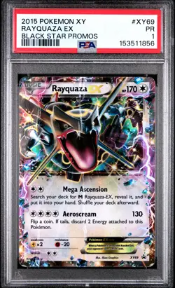 2015 POKEMON XY BLACK STAR PROMOS #XY69 RAYQUAZA EX PSA 1 - Image 1