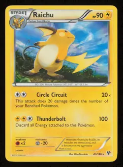 Raichu 43/146 Holo Rare XY Pokemon Holo Lightly Played - Image 1