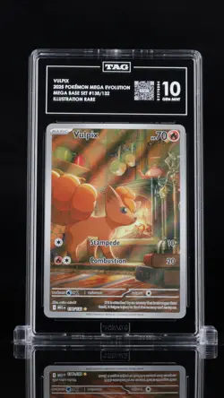 Vulpix 138/132 Illustration Rare Mega Base Set Pokemon Tag 10 Gem Mint - Image 1