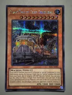 YUGIOH HEAVY FREIGHT TRAIN DERRICRANE ASIA ENGLISH SLF1-AE004 SECRET RARE - Image 1