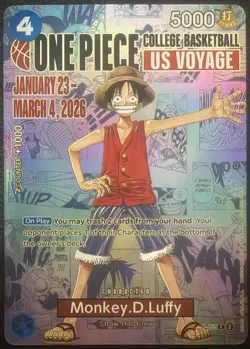 Monkey.D.Luffy (055) (College Basketball US Voyage) P-055 One Piece Promotion... - Image 1