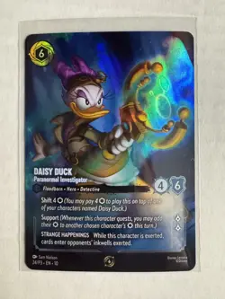 Lorcana Daisy Duck Paranormal Investigator Store Championship Foil Promo 24/P3 - Image 1