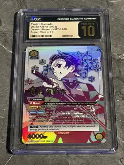 Union Arena Demon Slayer Tanjiro Kamado 3 STAR CGC Pristine 10 POP 2 - Image 1