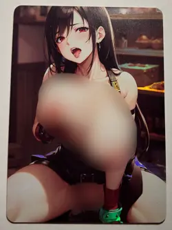 SEXY HEROINE WAIFU Tifa Lockhart FINAL FANTASY ACG PREMIUM HOLOFOIL CARD NM - Image 1