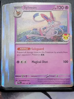 2025 Pokemon Day Stamped Sylveon 040/131 Holo Foil Exclusive Promo Card - Image 1