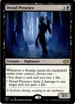 2022 Magic The Gathering Jumpstart 2022 Dread Presence #403 Light Play - Image 1