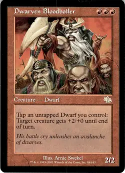 2002 Magic The Gathering Judgment Dwarven Bloodboiler #84 Light Play - Image 1