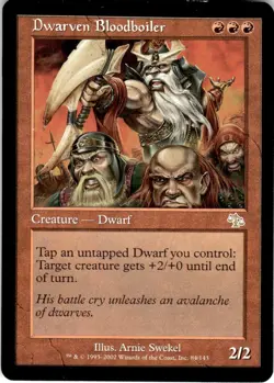 2002 Magic The Gathering Judgment Dwarven Bloodboiler #84 Light Play - Image 1