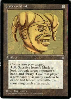 1995 Magic The Gathering Ice Age Jester's Mask Light Play - Image 1