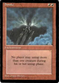 1995 Magic The Gathering Fourth Edition Smoke Light Play - Image 1