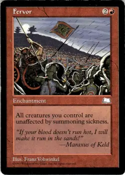 1997 Magic The Gathering Weatherlight Fervor #99 Light Play - Image 1