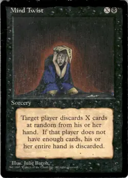 1995 Magic The Gathering Fourth Edition Mind Twist Light Play - Image 1