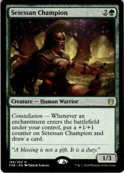 2020 Magic The Gathering Theros Beyond Death Setessan Champion #198 Light Play - Image 1