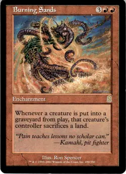 2001 Magic The Gathering Odyssey Burning Sands #180 Light Play - Image 1
