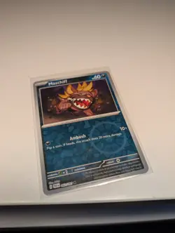 Pokemon Paldean Fates 042/091 Maschiff Cosmos/Reverse Holo Costco Error Pattern - Image 4
