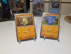 Larvitar 105/197 + Pupitar 106/197 Cosmos Holos Obsidian Flames Pokemon TCG NM - Image 1