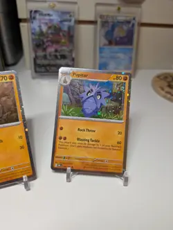 Larvitar 105/197 + Pupitar 106/197 Cosmos Holos Obsidian Flames Pokemon TCG NM - Image 3
