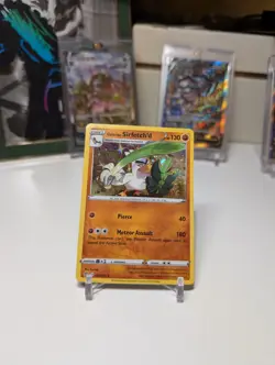 Pokemon GALARIAN SIRFETCH'D 095/192 Rebel Clash - RARE COSMOS HOLO PROMO - NM - Image 1