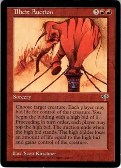 1996 Magic The Gathering Mirage Illicit Auction Light Play - Image 1