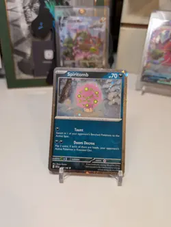 Pokemon TCG Scarlet & Violet Spiritomb #129/198 Rare Cosmos Holo Promo NM - Image 1