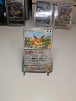2025 POKEMON DAY STAMP Eevee 074/131 - Pokemon Prismatic Evolutions Promo - Image 1