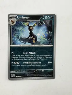Pokemon TCG Umbreon 130/197 Uncommon Reverse Holo NM Card Obsidian Flames - Image 1