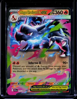 Mega Charizard X ex #013/094 ME02: Phantasmal Flames Pokemon - Image 1