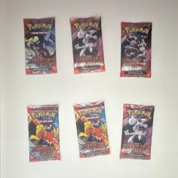 6 NEW/SEALED Pokemon TCG Scarlet & Violet Destined Rivals Sealed Booster Pack - Image 1