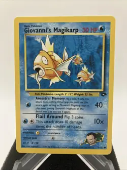 Giovanni's Magikarp Common Unlimited Gym Challenge 073/132 Pokemon TCG - Image 1