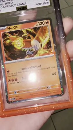 Pokemon TCG Ho-Oh GameStop Promo AGS10 010/086 Chaos Rising POP 1 (FIRST GRADED) - Image 2