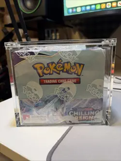 Pokemon TCG Chilling Reign Booster Box – Sealed Acrylic Case - Image 1