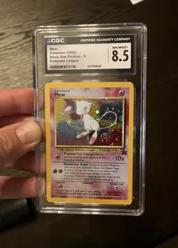 Mew CGC 8.5 Pokemon WOTC 2000 Black Star Promo Pokemon League Holo #9 Swirls - Image 4