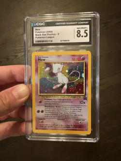 Mew CGC 8.5 Pokemon WOTC 2000 Black Star Promo Pokemon League Holo #9 Swirls - Image 5