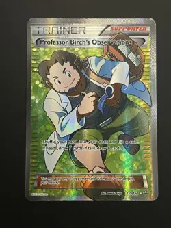 Pokemon Professor Birch's Observations Ultra Rare Full Art Holo XY Primal Clash - Image 1