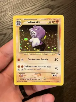 Poliwrath Pokemon WOTC 2001 Neo Discovery 9/75 Holo Swirl & Orb NM - Image 4