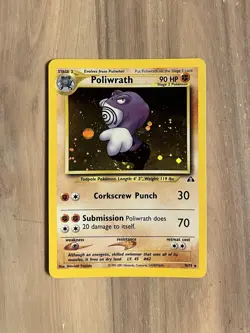 Poliwrath Pokemon WOTC 2001 Neo Discovery 9/75 Holo Swirl & Orb NM - Image 5