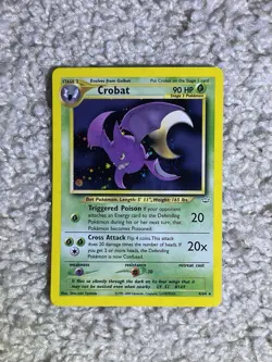 Crobat Pokemon WOTC 2001 Neo Revelation 4/64 Holo Swirl NM - Image 3