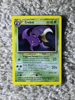 Crobat Pokemon WOTC 2001 Neo Revelation 4/64 Holo Swirl NM - Image 5
