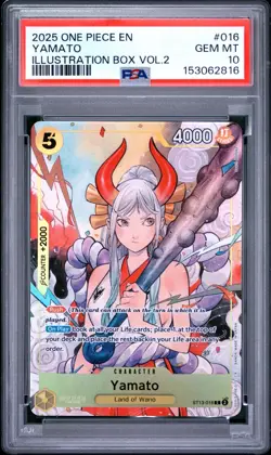 2025 One Piece Promos Yamato #016 Illustration Box Vol.2 PSA 10 - Image 1