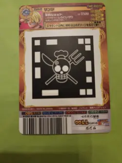 NM Sanji Strawhats 02-12 Glossy One Piece AR Carddass Bandai Tcg Ccg Japan Anime - Image 2