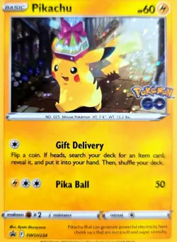 Pikachu SWSH234 SWSH: Sword & Shield Promo Cards Holo MINT - Image 1