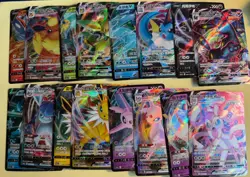 Pokemon Chinese Eevee Evolution Line V +MAX 16 card set, LP/NM - Image 1